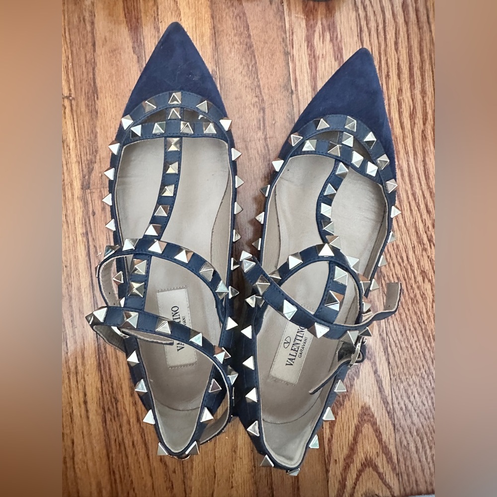 Valentino Rockstud Accents Ballet Flats